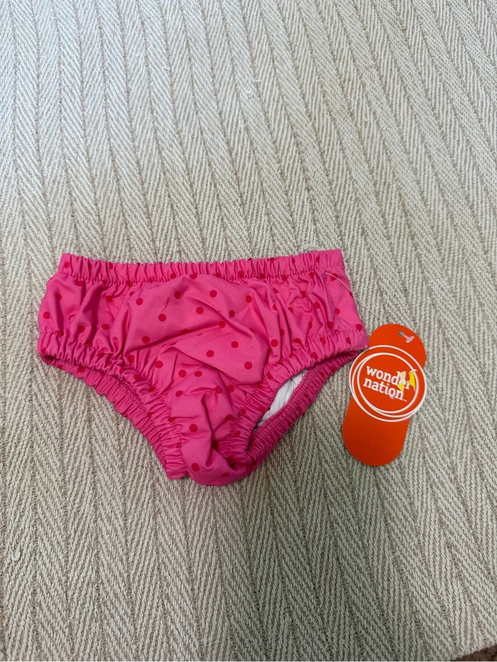 wonder nation Hot Pink Polka Dot Diaper Cover
